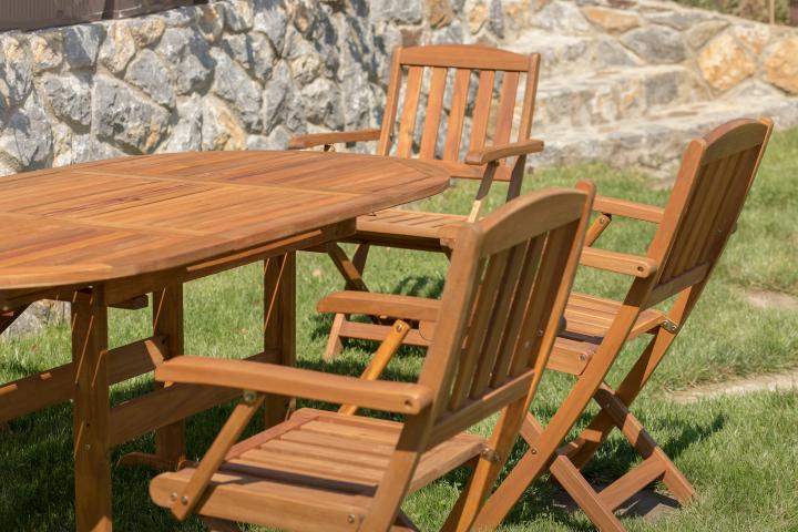 Градински трапезен сет Акация, снимка 3 - Дървени гарнитури