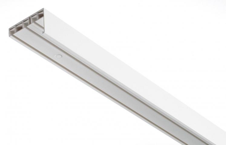 Троен PVC корниз с бленда 350 см бял, снимка 2 - Пластмасови корнизи