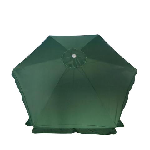 Градински чадър с чупещо рамо зелен 6 ребра Ф300, снимка 2 - Градински чадъри