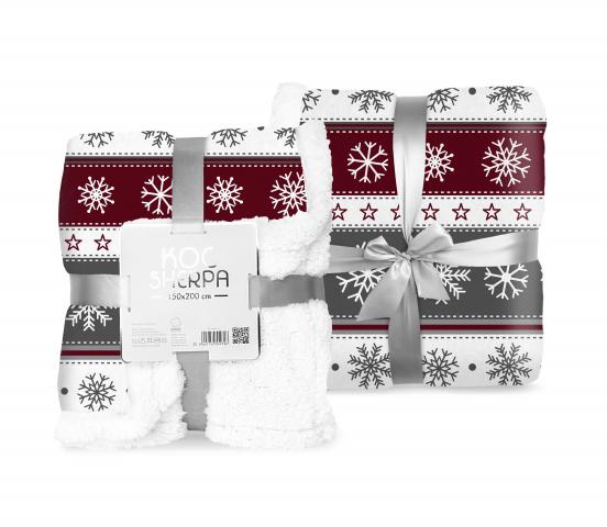 Одеяло Sherpa 150x200см 028 - Коледен текстил