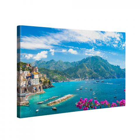 Картина Famous Amalfi coast 60x90 см, снимка 2 - Картини и рамки