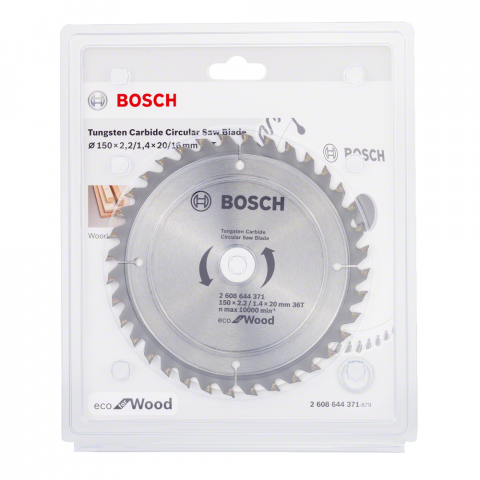 Циркулярен диск ECО WOOD 150x2.2x20 36T Bosch - Циркулярни дискове