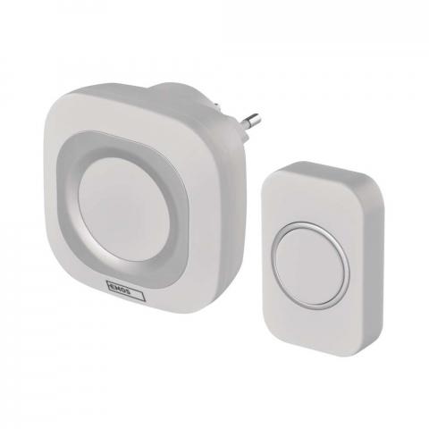Безжичен звънец, 110dB, IP44, обхват до 150 м, бял, Emos, снимка 2 - Безжични радио звънци