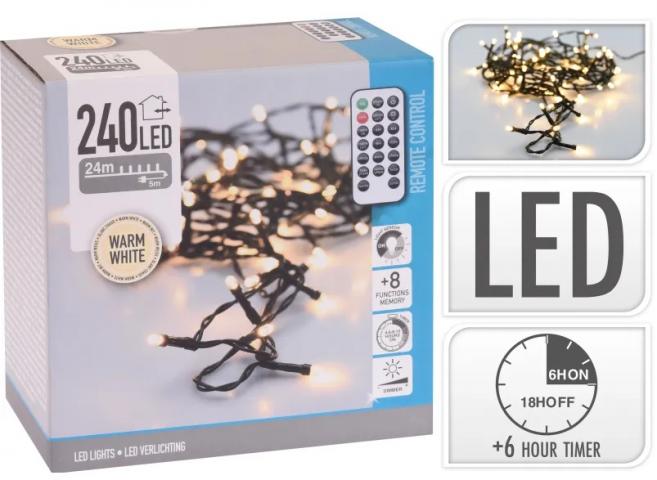 Светлинна верига 240 LED топло бяла светлина, снимка 2 - Светеща верига