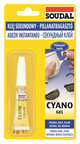 Секундно лепило Soudal гел 3 г - Секундни лепила