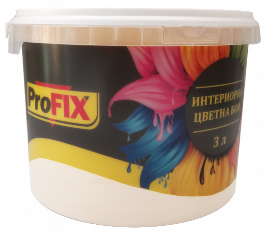 Интериорна боя Profix 3 л Праскова - Цветни бои