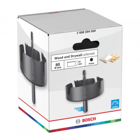 Боркорона Bosch WD 80 мм, снимка 3 - Боркорони за дърво