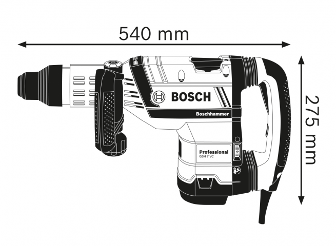 Къртач Bosch Blue GSH 7 VC, снимка 4 - Къртачи