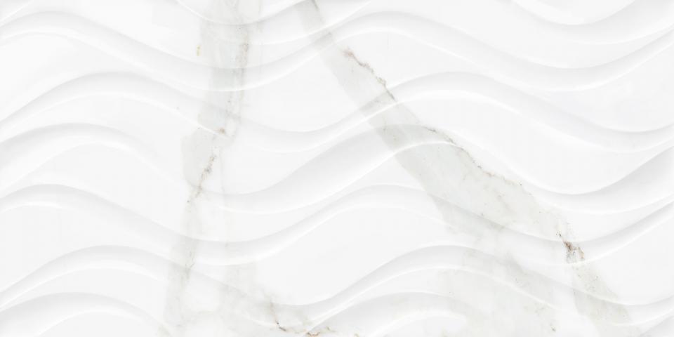 Фаянс 250 x 500 Делфи вълни Бяла - Стенни плочки