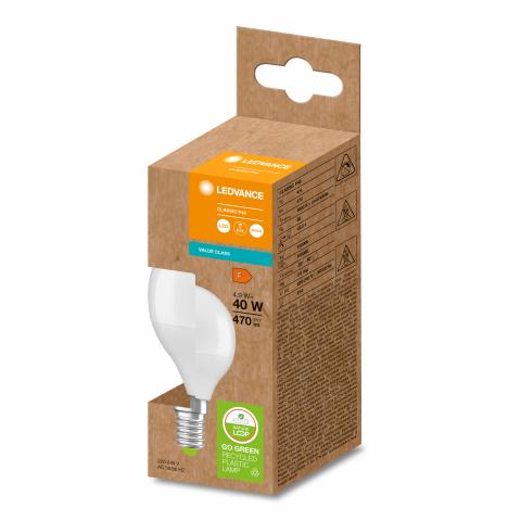 Go Green крушка Е14 4.9W 470lm 4000K малък балон - Крушки
