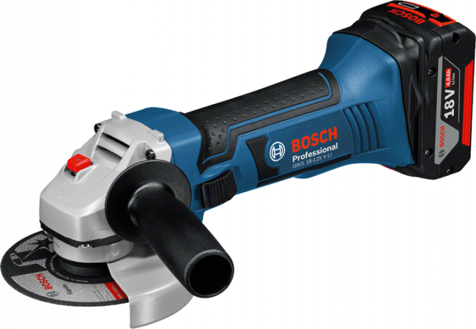 Акумулаторен ъглошлайф Bosch GWS 18-125 V-LI - Акумулаторни ъглошлайфи
