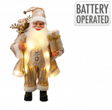 Коледна фигурка Дядо Коледа LED 60 см златист