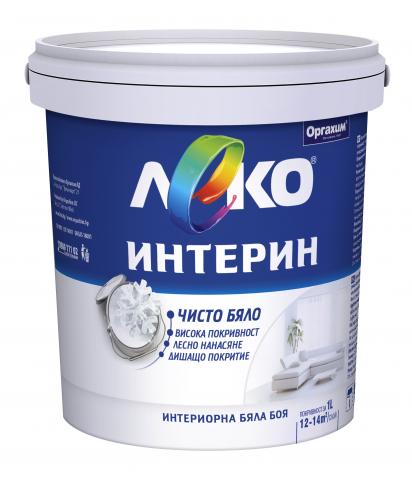 Интериорна боя Леко Интерин 1 л бяла - Бели бои