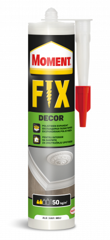 Монтажно лепило Moment FIX Decor 400г, бяло - Монтажни лепила