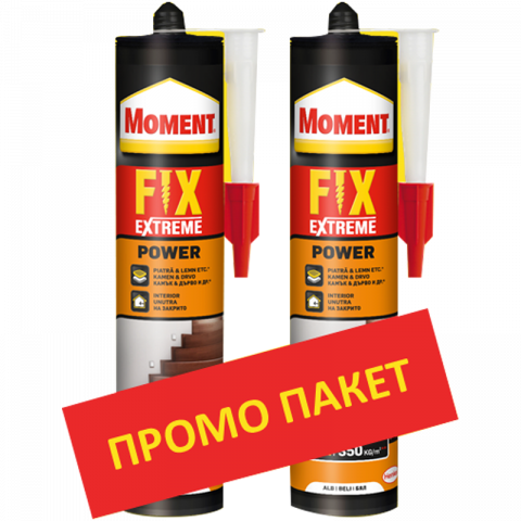 Монтажно лепило Moment Extreme Power 2х385 г - Монтажни лепила
