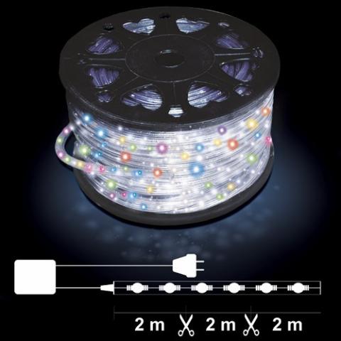 Светещ LED прозрачен маркуч разноцветен - Коледно осветление