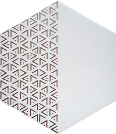 Декор Solid Triangle 21.5x25 White - Декор