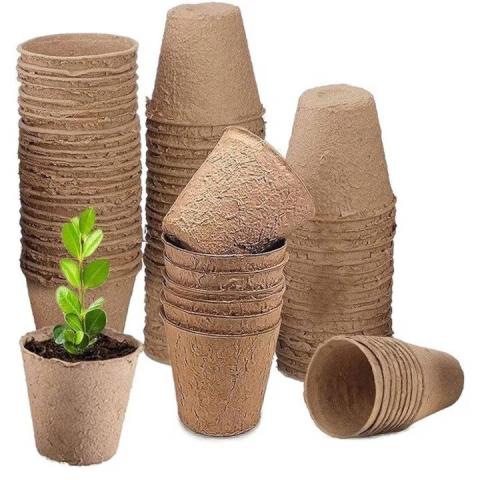 Торфени саксии Ф8/9см. 16бр. - Форми за разсад