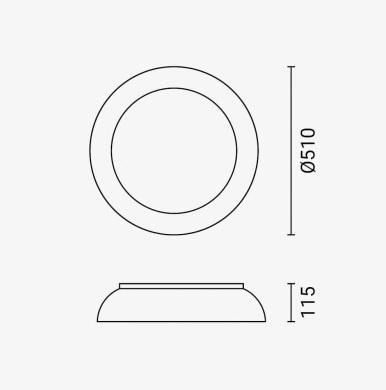 LED плафон Optonica 24 W черен/дърво, снимка 4 - Плафони