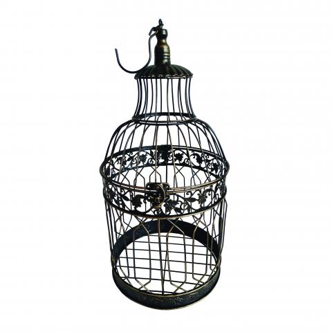 Метален кафез 26х26х58см черен - Цветарници