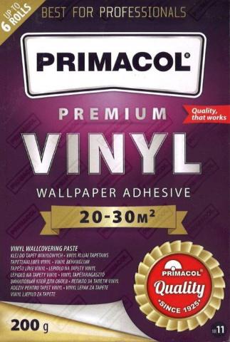 Лепило за тапети Primacol Premium Vinyl, 200гр. - Лепила за тапети