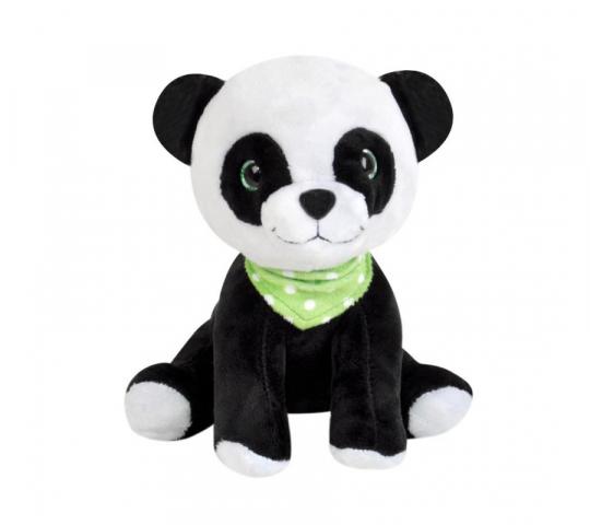 Плюшена панда със стъклени очи 15 см. - Плюшени коледни играчки
