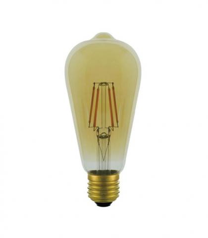 LED филаментна крушка  ST64 Е27 6W 822lm 2500K - Лед крушки е27