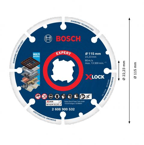 Диамантен диск за рязане на метал Bosch Expert 115x22.23 мм, снимка 3 - Диамантени дискове