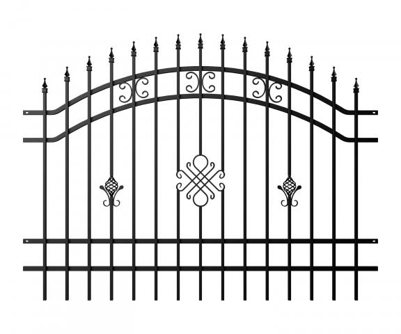 Оградно пано GRETA H=1.50m L=2.0m Цвят черен  поцинкована (RAL 9005) - Оградни пана и врати