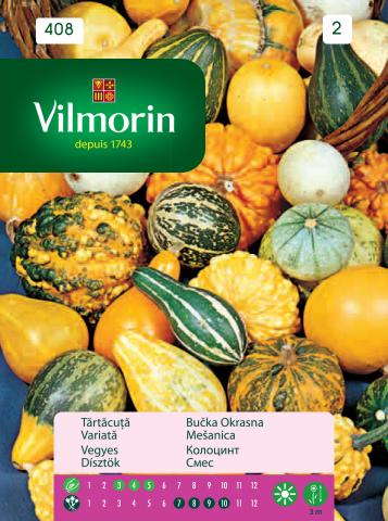 Колоцинт смес - Вилморин, декоративни тикви (кратунки), снимка 2 - Семена за цветя