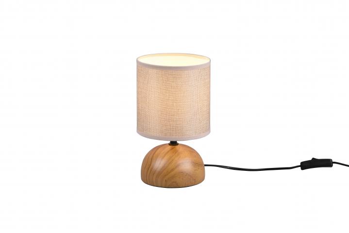 Настолна лампа Luci, E14, цвят дърво - Настолни лампи