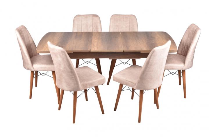 Трапезен комплект Barok със 6 стола - Трапезарни комплекти