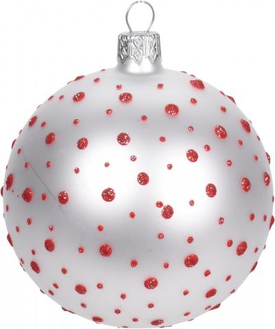 Коледна топка Ф80мм, снежинка, снимка 3 - Коледа