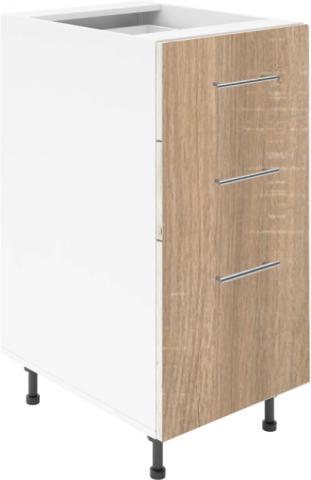 Крафт D3 долен шкаф с три чекмеджета 50см, дъб сонома - Модулни кухни с онлайн поръчка