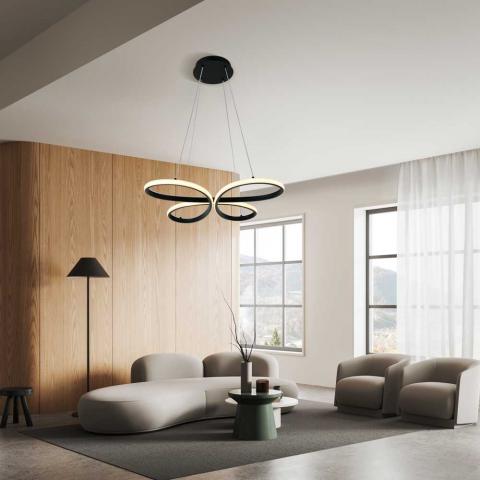 LED полилей Butterfly 230 V черен, снимка 4 - Полилеи