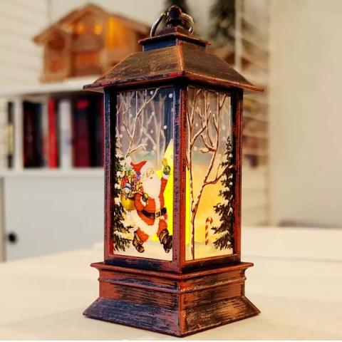 Фенер с фигурка и LED свещ 13 см, снимка 3 - Светещи фигури