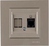 Karen титан розетка единична 1xRJ45 (CAT 6)