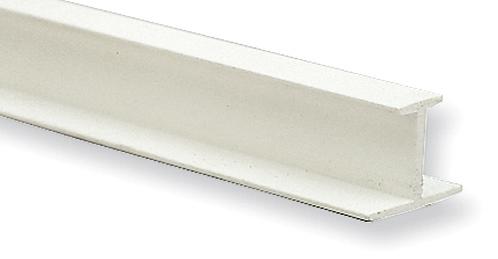 Т-образна шина 250 см бяло - Пластмасови корнизи