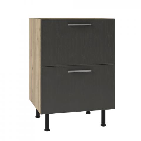 Долен шкаф с две чекмеджета SKY LOFT 60см - Модулни кухни с онлайн поръчка