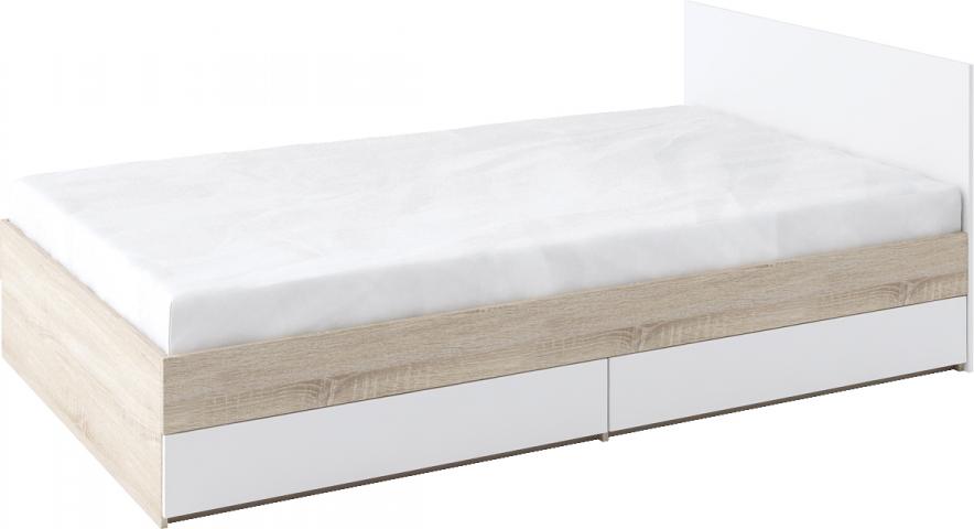 Легло Дамяна В 120/200 с 4 чекмеджета, дъб сонома/бяло - Легла