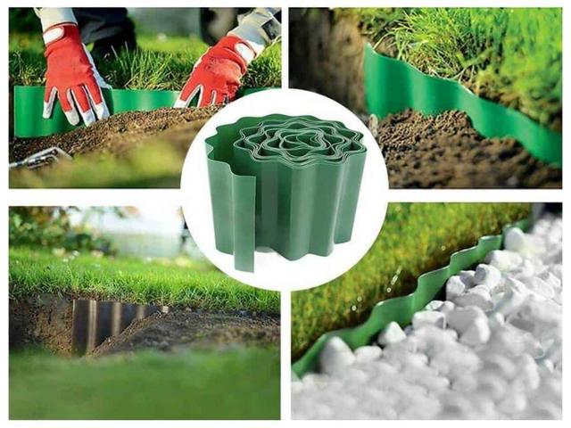 Лента разделител за трева 15 см x 9.0 м, снимка 2 - Оградки