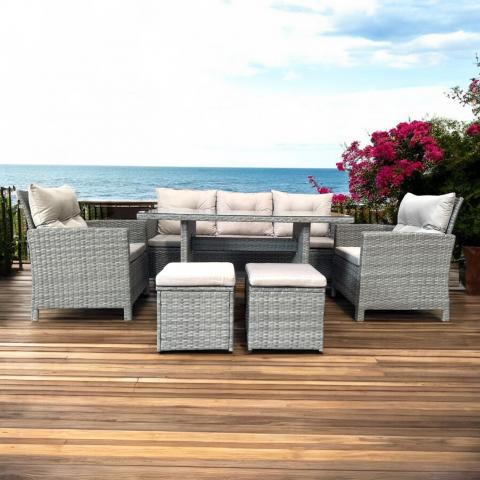 Ратанов сет Dalinda 6 части, снимка 3 - Ратанови гарнитури