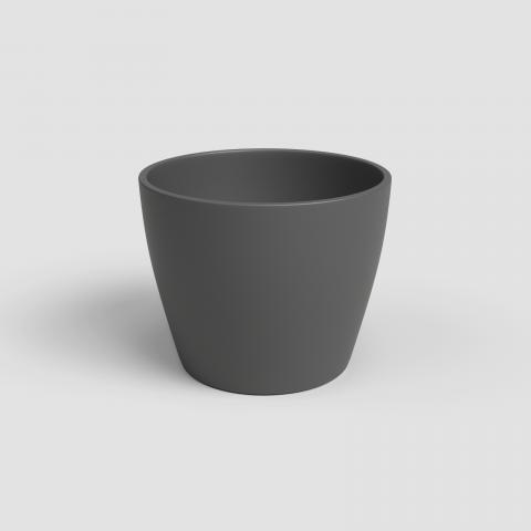 Кашпа за кактус Nubia ф9 см антрацит, снимка 3 - Керамични кашпи