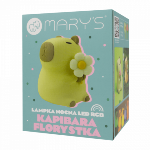 Детска нощна  лампа MARY’S LED  – Капибара Флористка, снимка 4 - Лампи за детска стая