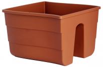 Сандъче Wave 30см., теракота, за балконски парапет