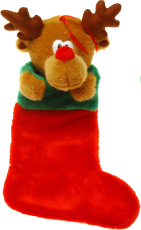 Коледен чорап с декорация - Коледни шапки, чорапки и диадеми