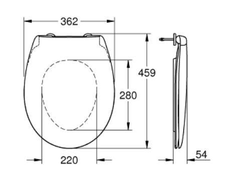 Капак дуропласт GROHE BAU CERAMIC - SOFT CLOSE, снимка 2 - Дуропласт