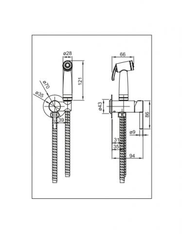 Смесител за вграждане Re-Fresh, Черен мат, снимка 2 - Смесители и душове