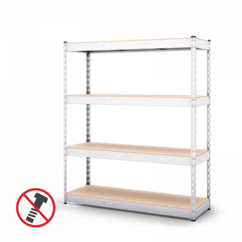 Стелаж De'Home Heavy 216х160х70 см 4х300 кг поцинкован - Метални стелажи