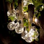 LED соларно въже с 10бр. BULB 0.1W топла светлина 3lm, 4м IP44 батерия AA Ni-mh 1.2V 600mAh